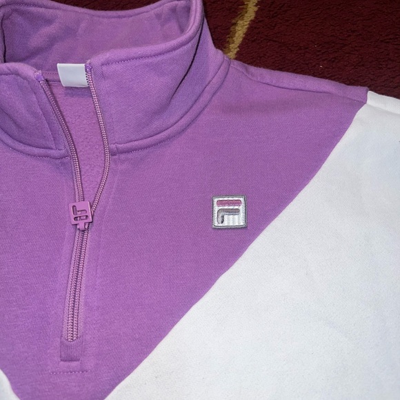 Fila Old School Style Qrt Zip color block sweatshirt - Picture 3 of 8